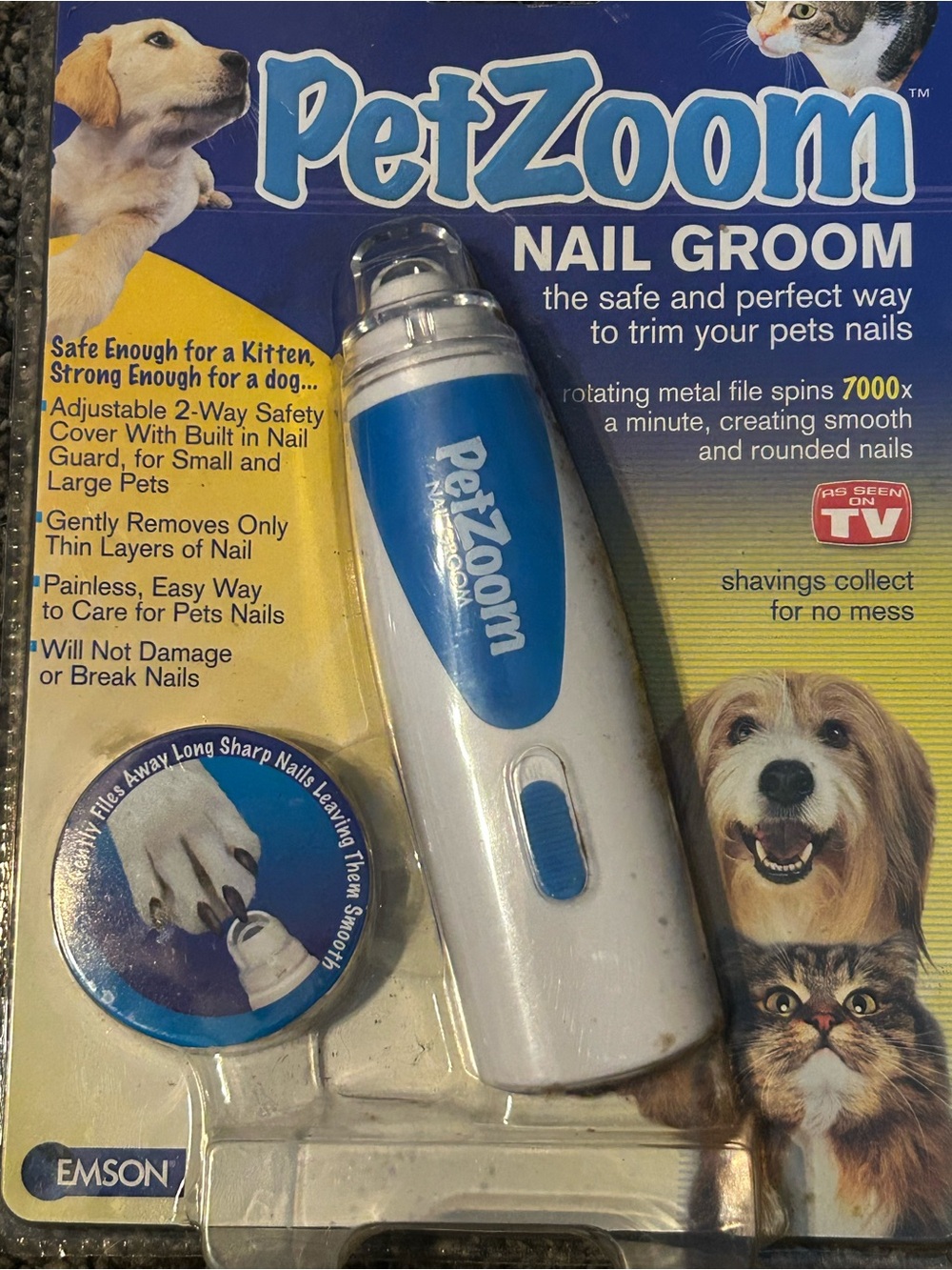 Zoom PetZoom Nail Groomer - White & Blue